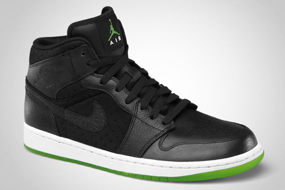 Air Jordan 1 Phat Black / Action Green - White